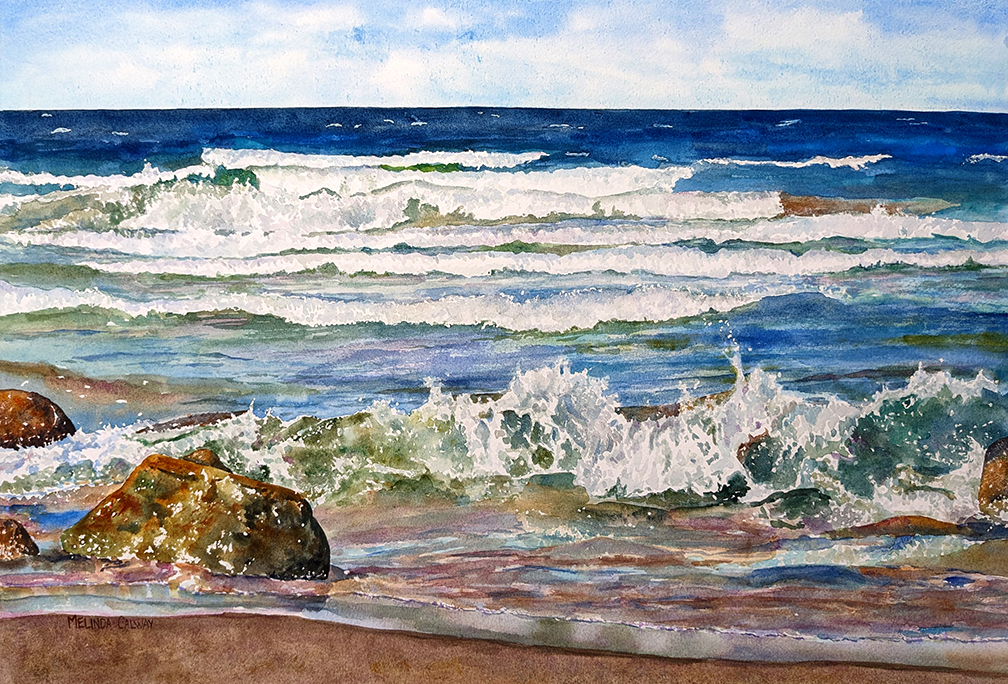 Splashing Waves - 22"x15"